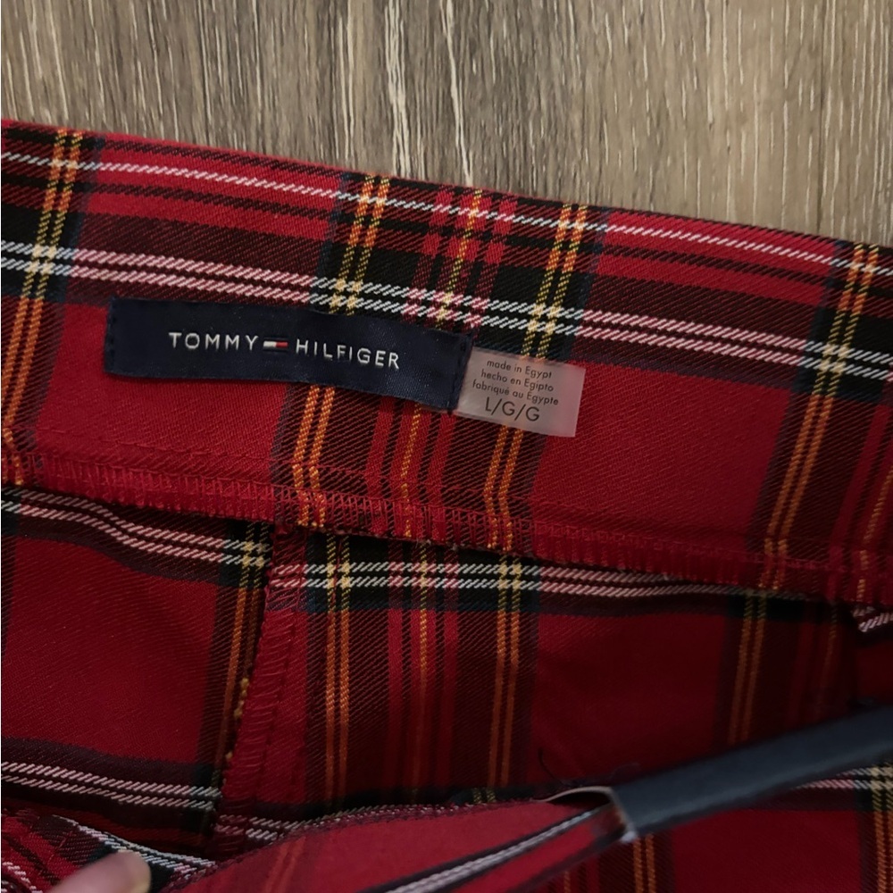Tommy Hilfiger Red Plaid Pants Sz L NWT - Picture 4 of 7